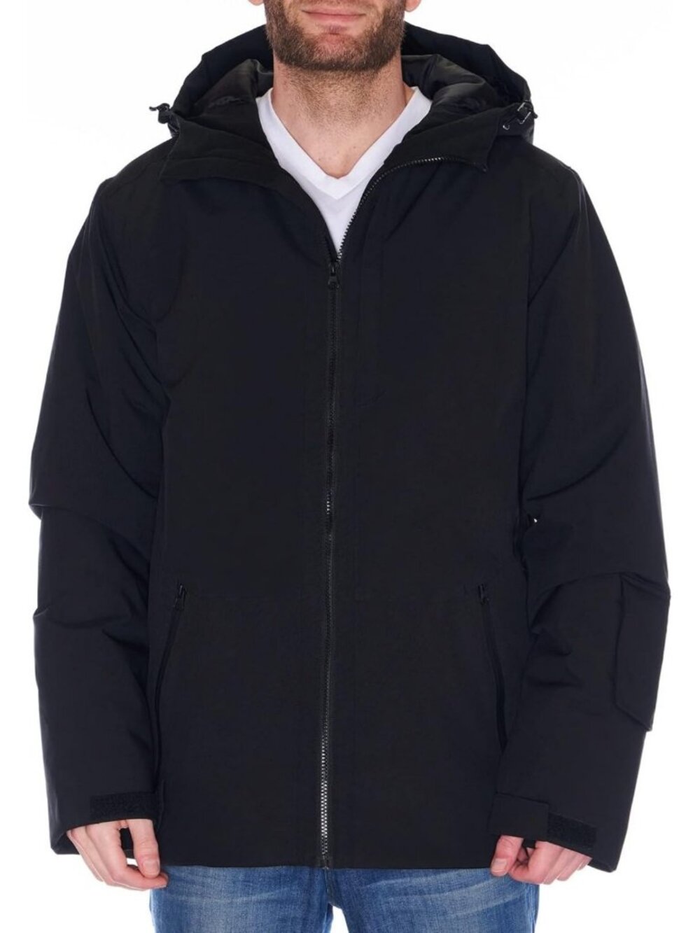 Men's Waterproof Ski Jacket - Hooded Snowboarding Coat, Warm Winter Rain Jacket